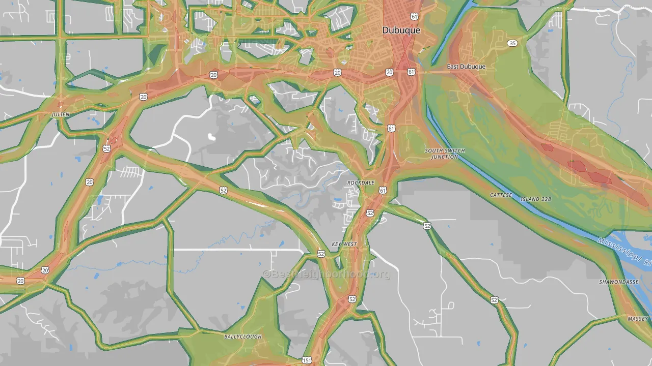 52003, IA Map of Noise Levels in 52003