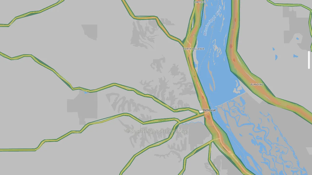 52031, IA Map of Noise Levels in 52031