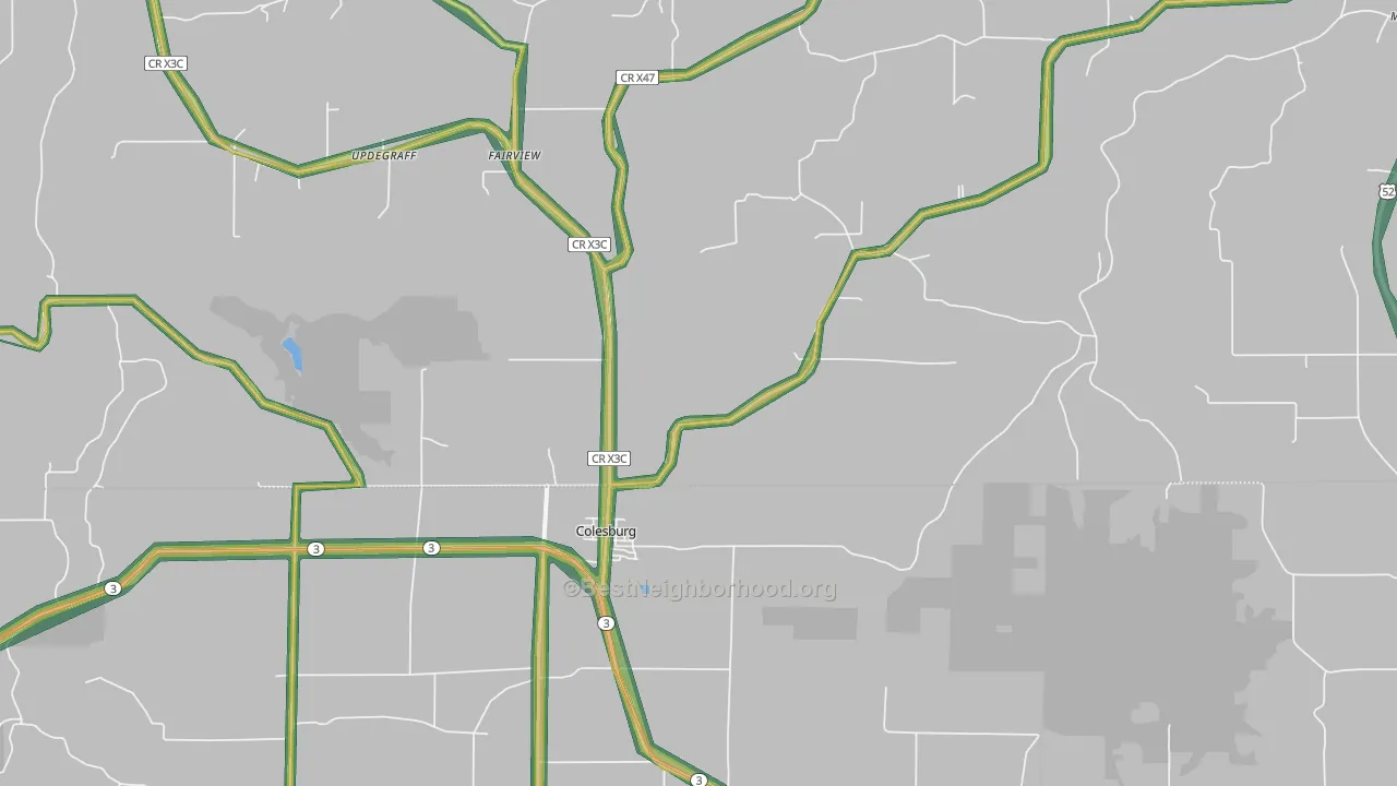 52035, IA Map of Noise Levels in 52035