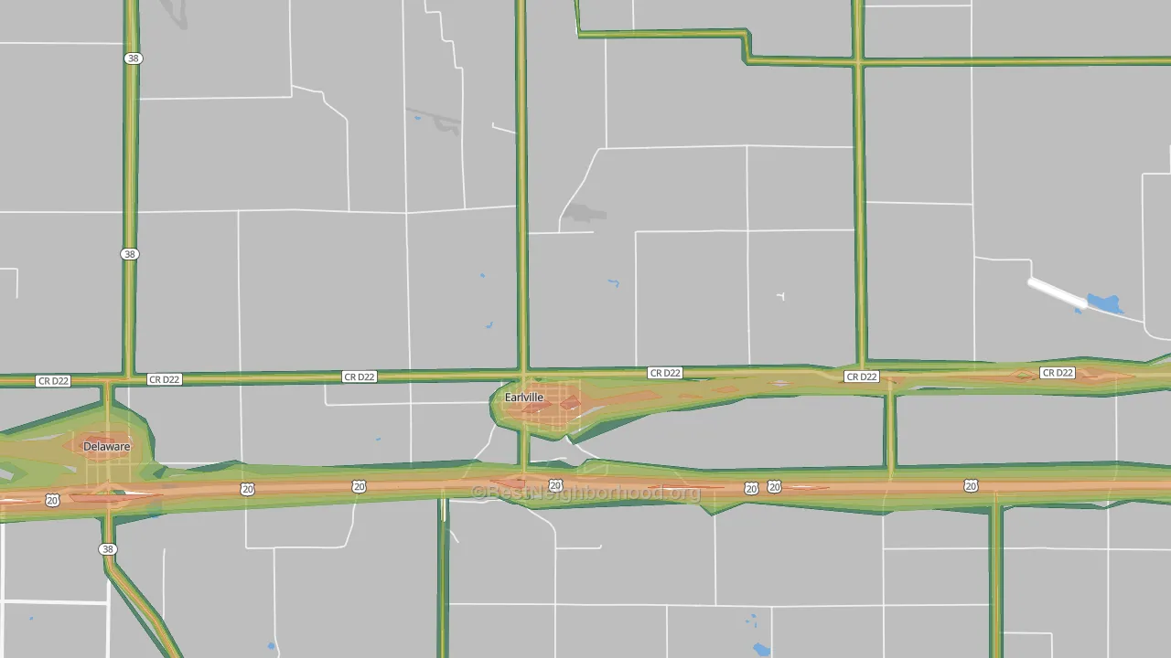 52041, IA Map of Noise Levels in 52041