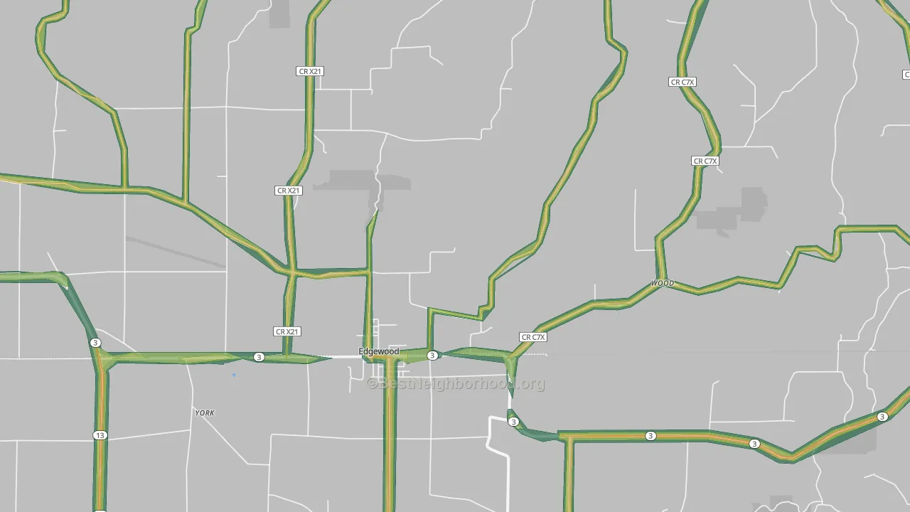 52042, IA Map of Noise Levels in 52042