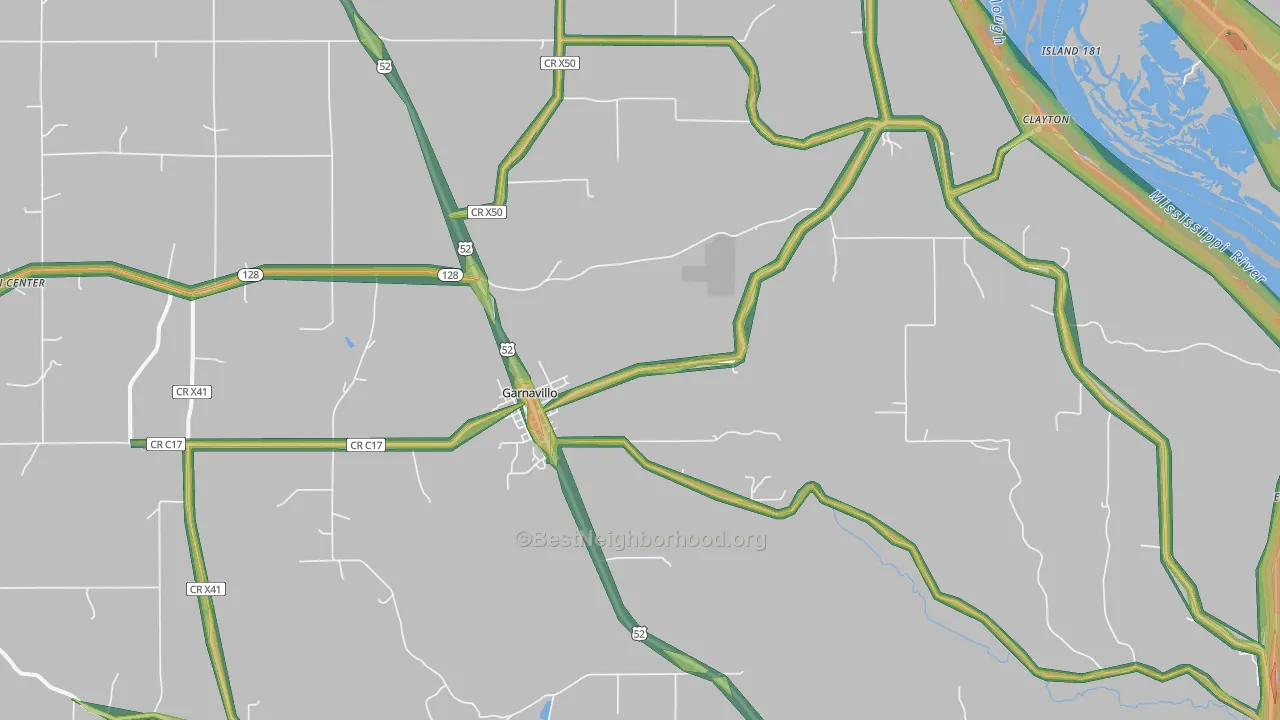 52049, IA Map of Noise Levels in 52049