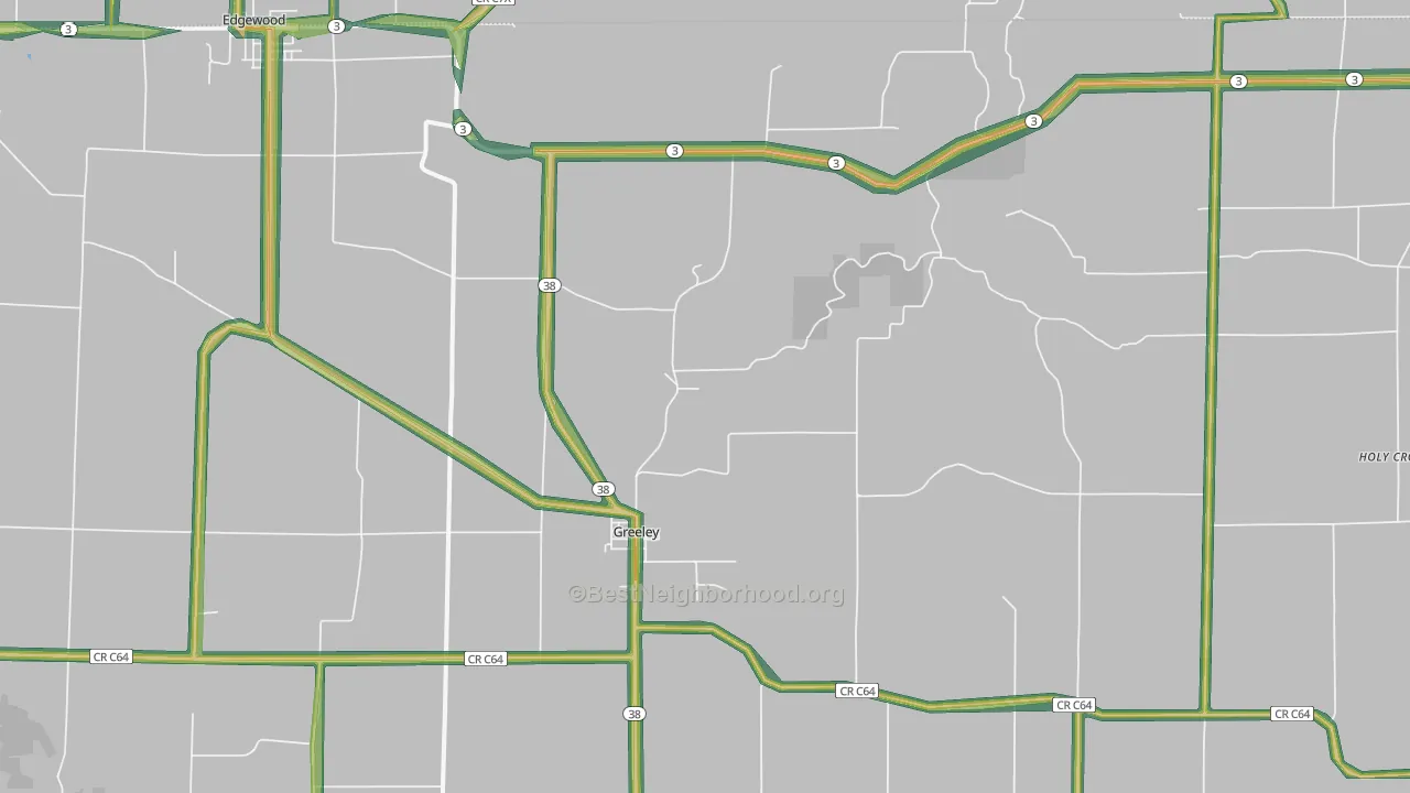 52050, IA Map of Noise Levels in 52050