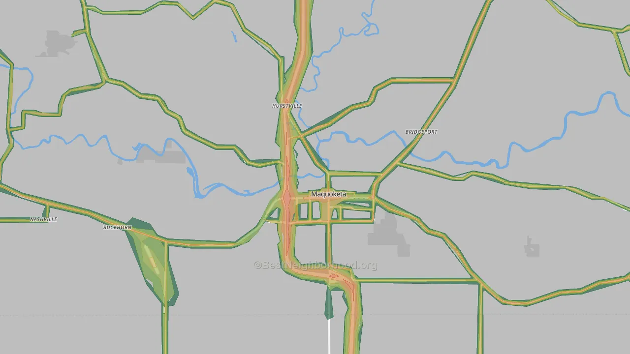 52060, IA Map of Noise Levels in 52060
