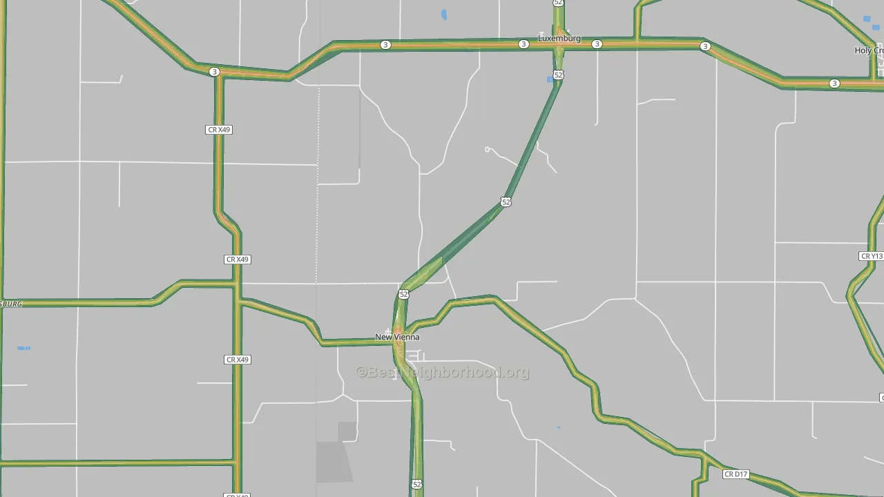 52065, IA Map of Noise Levels in 52065