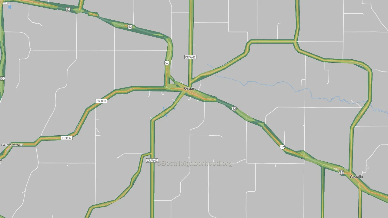 52161, IA Map of Noise Levels in 52161