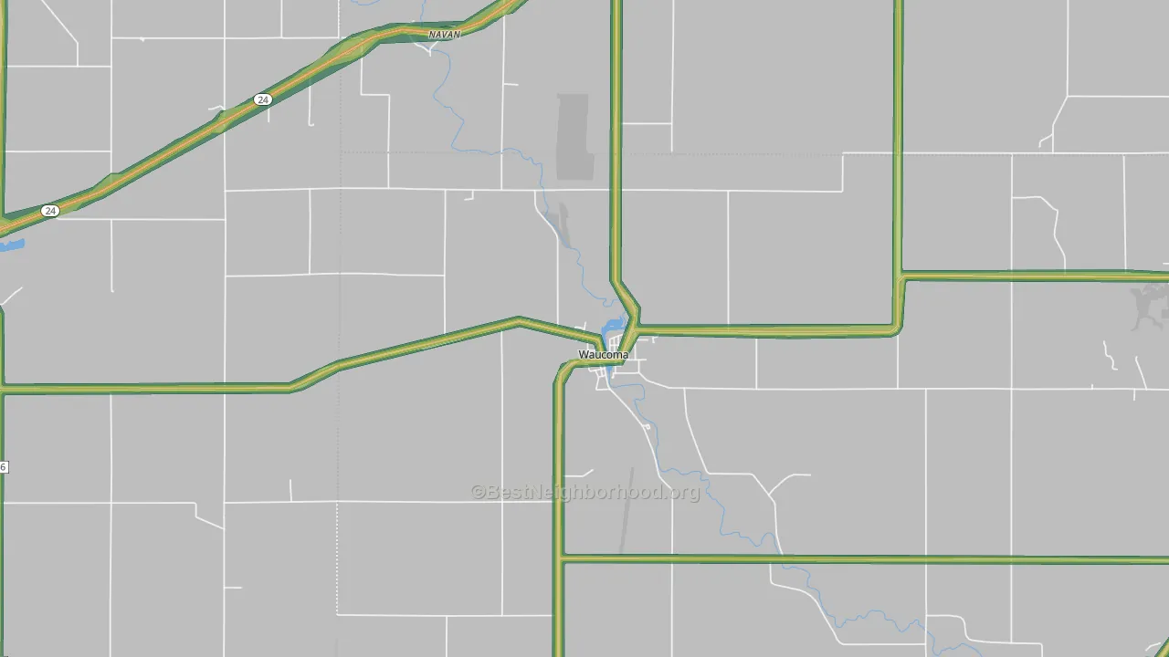 52171, IA Map of Noise Levels in 52171
