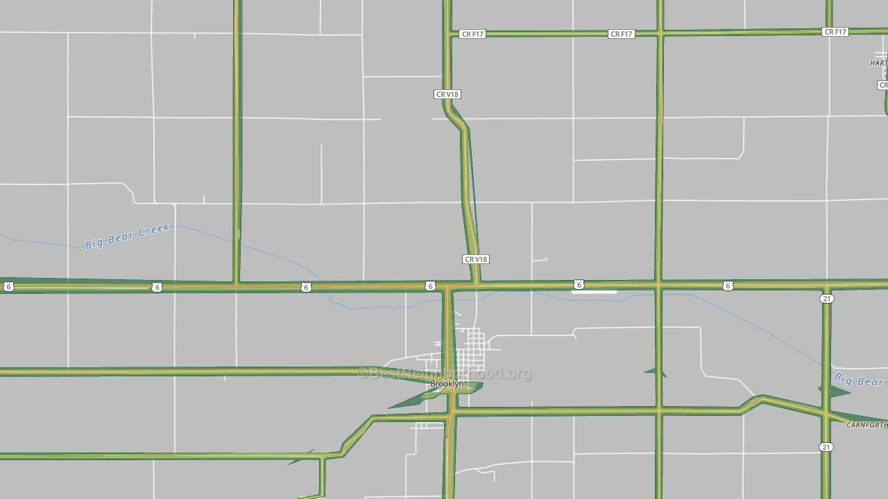 52211, IA Map of Noise Levels in 52211
