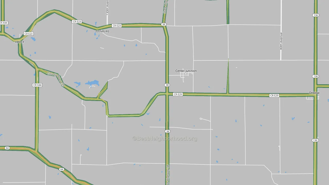 52212, IA Map of Noise Levels in 52212