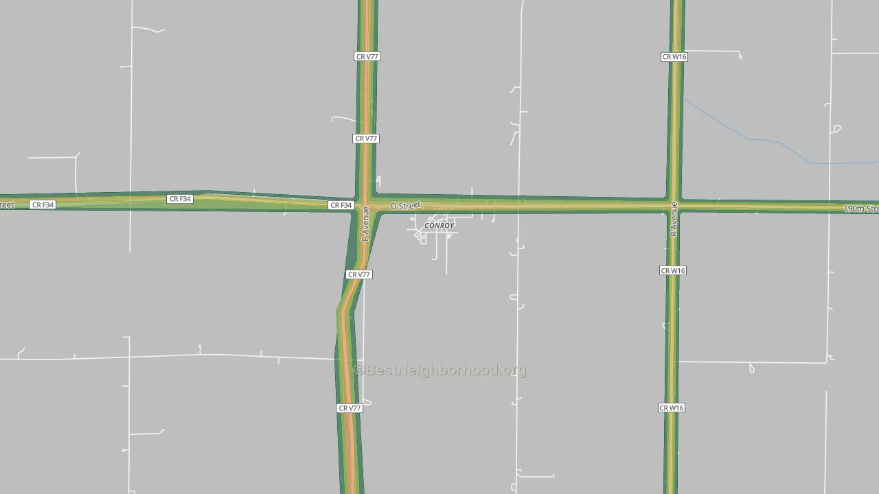 52220, IA Map of Noise Levels in 52220