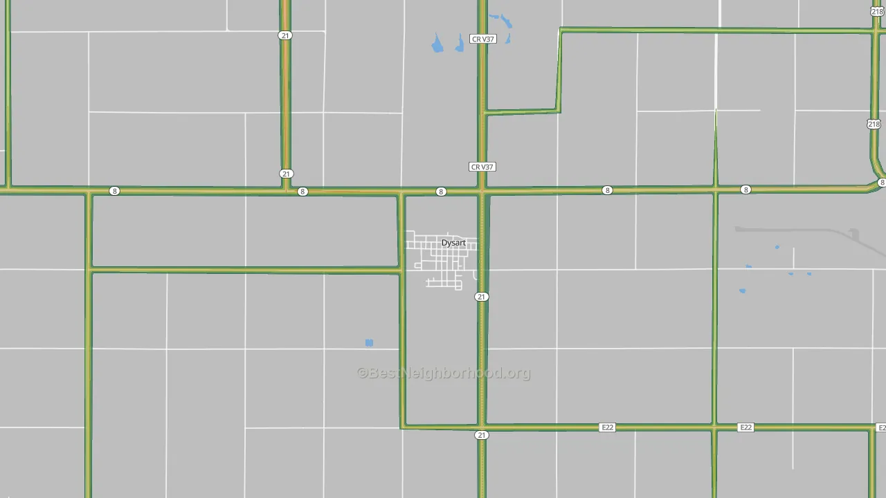 52224, IA Map of Noise Levels in 52224