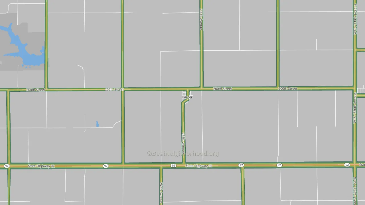 52231, IA Map of Noise Levels in 52231