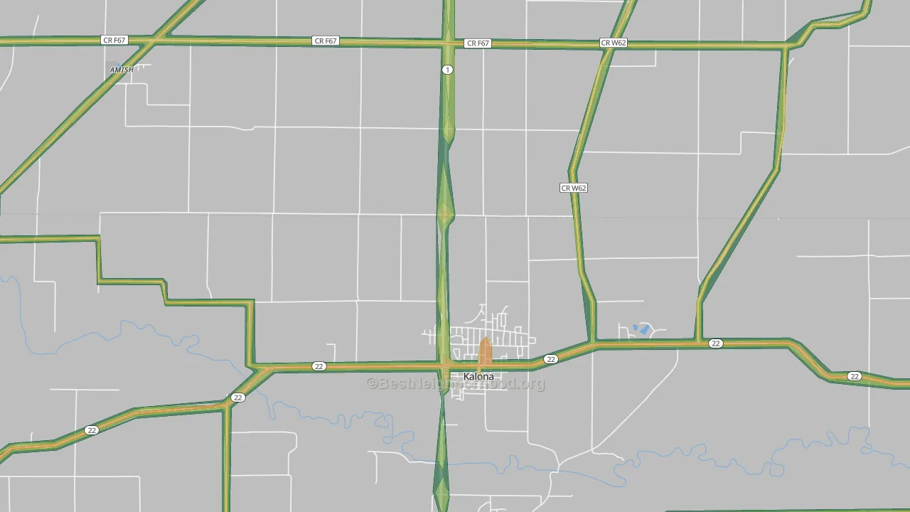 52247, IA Map of Noise Levels in 52247