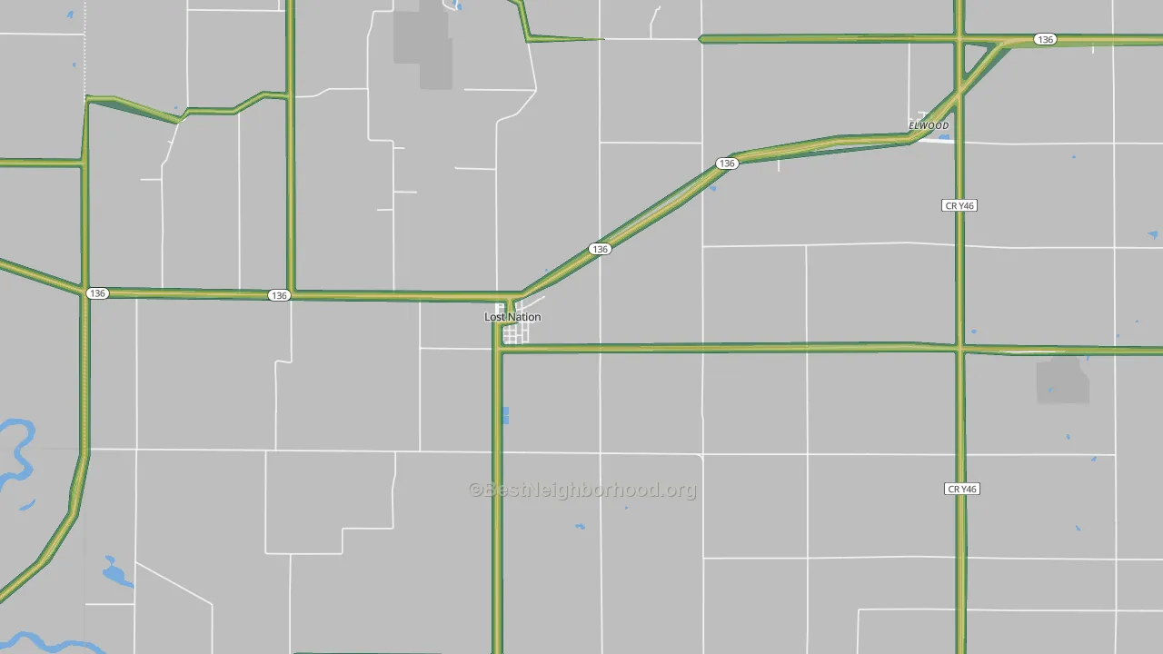 52254, IA Map of Noise Levels in 52254