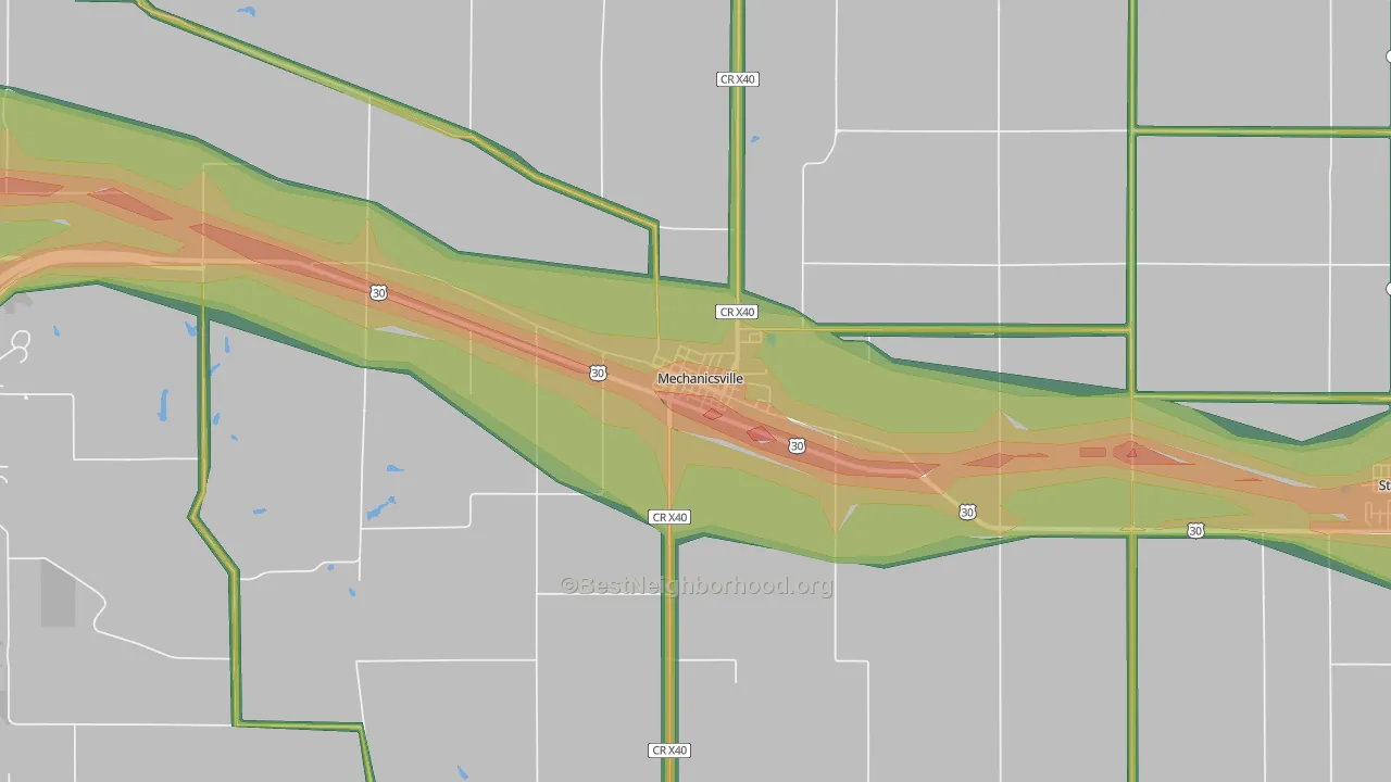 52306, IA Map of Noise Levels in 52306
