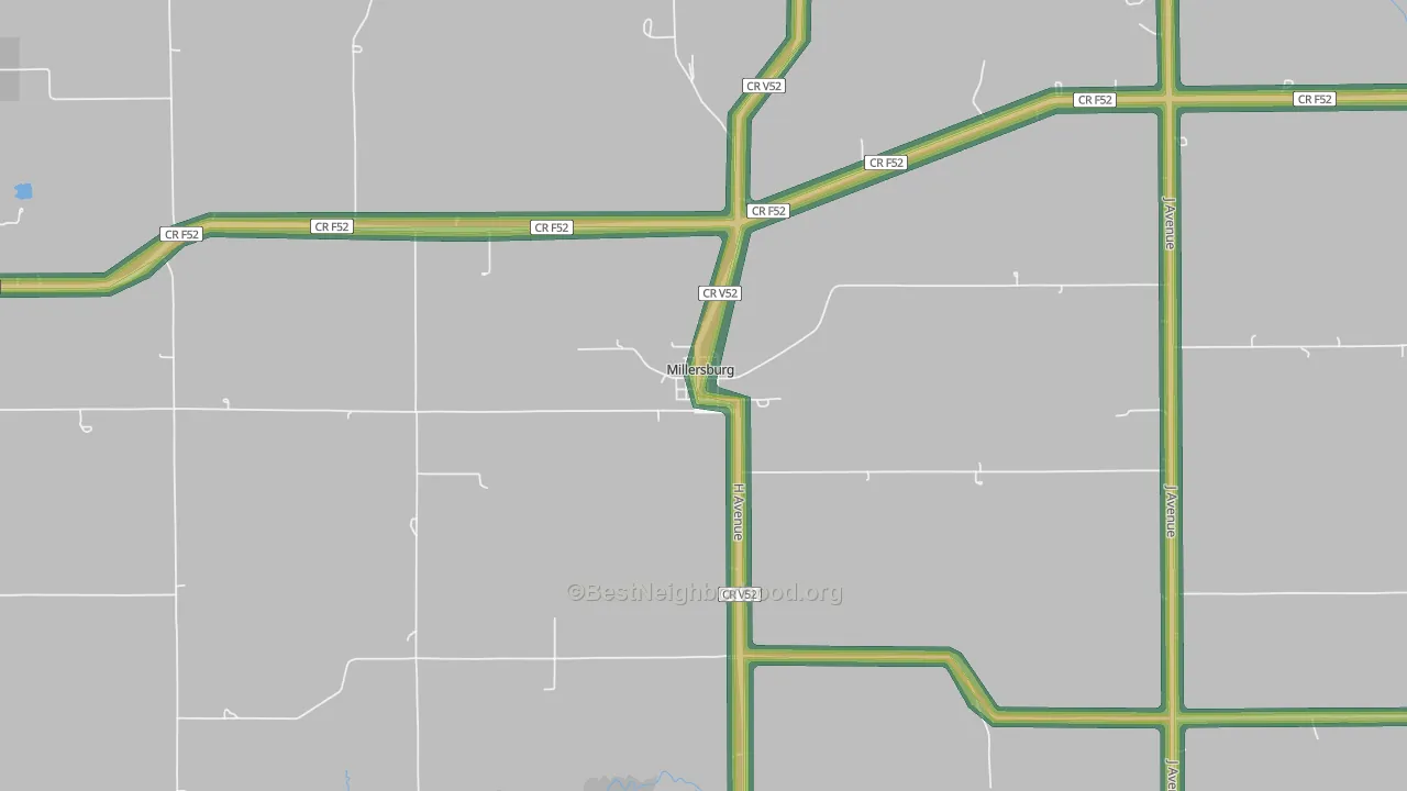52308, IA Map of Noise Levels in 52308