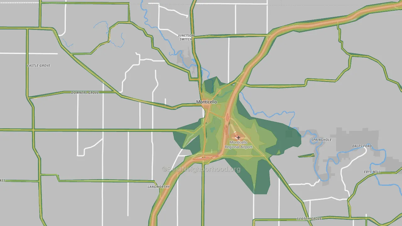 52310, IA Map of Noise Levels in 52310