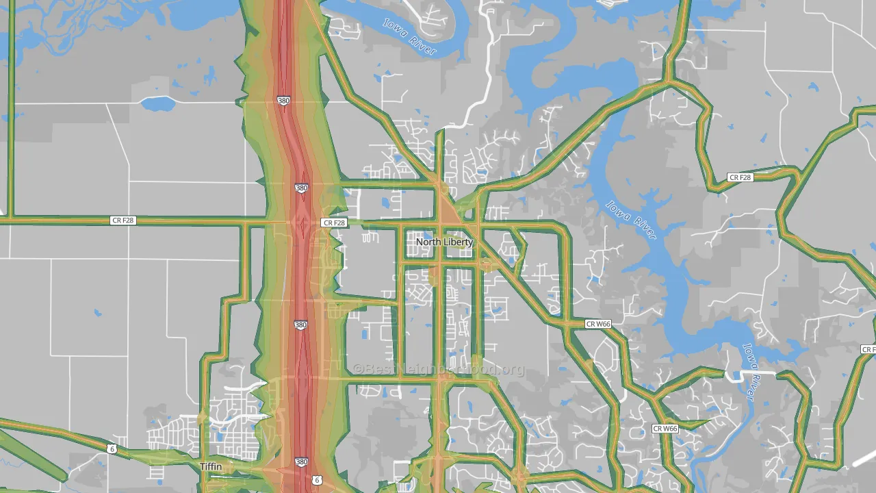 52317, IA Map of Noise Levels in 52317