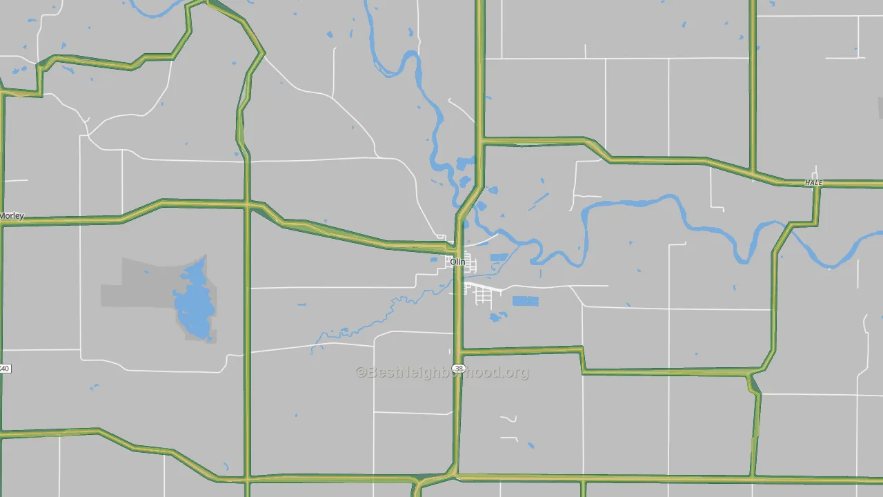 52320, IA Map of Noise Levels in 52320