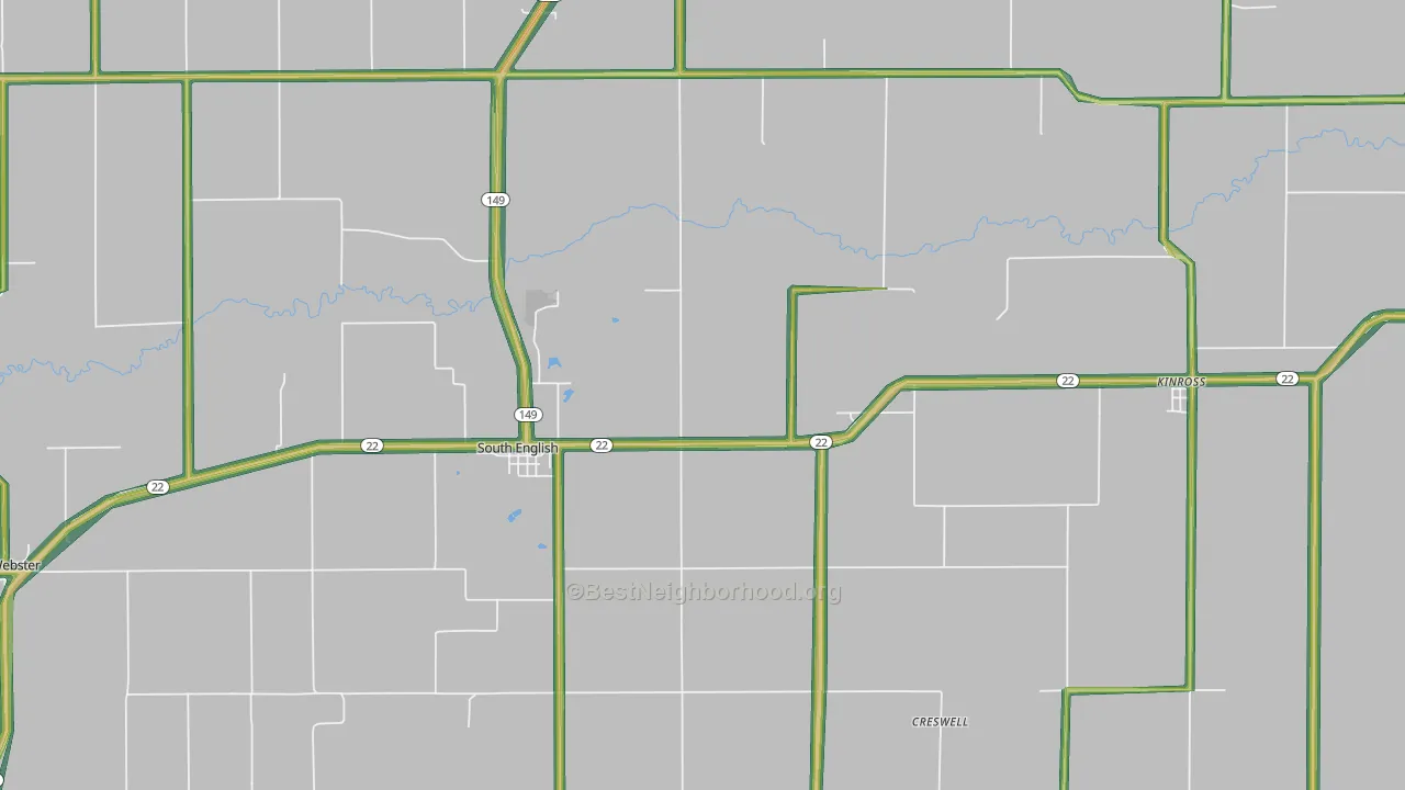 52335, IA Map of Noise Levels in 52335