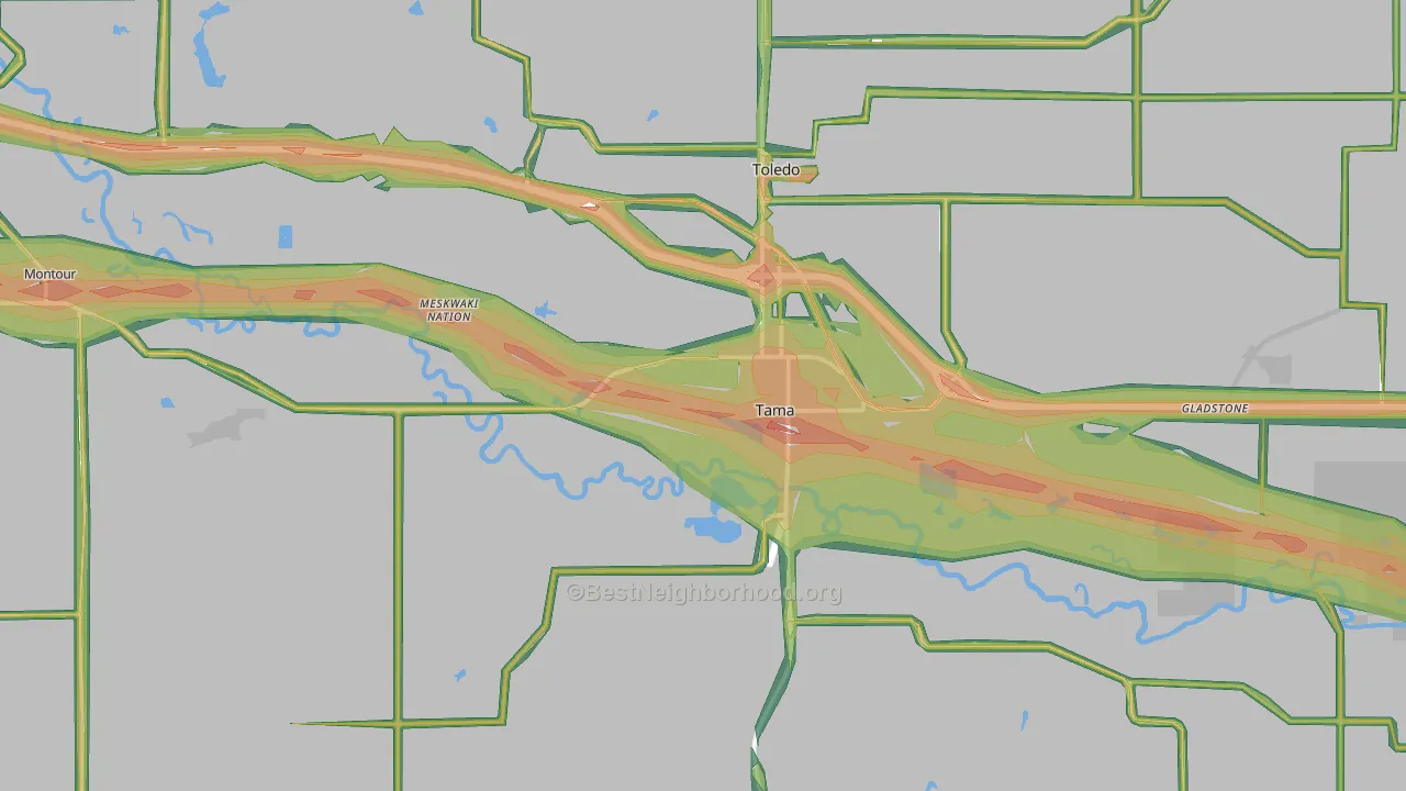 52339, IA Map of Noise Levels in 52339