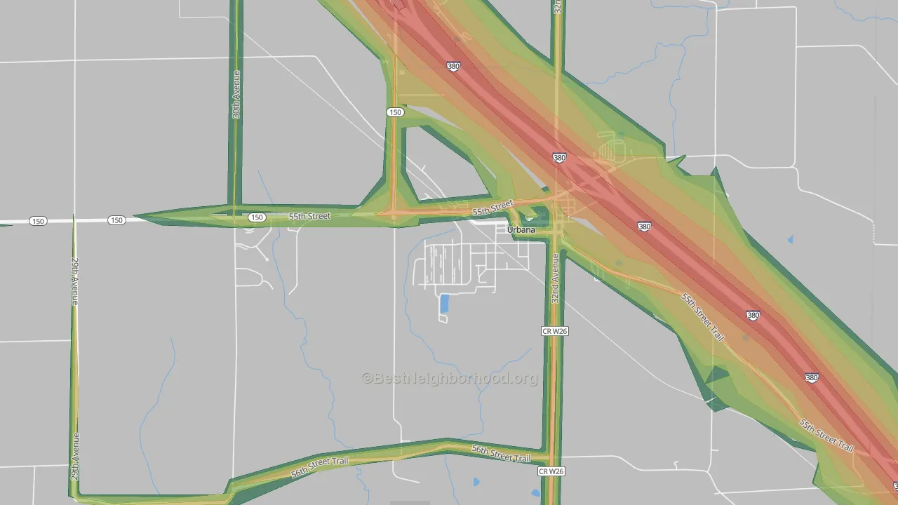 52345, IA Map of Noise Levels in 52345