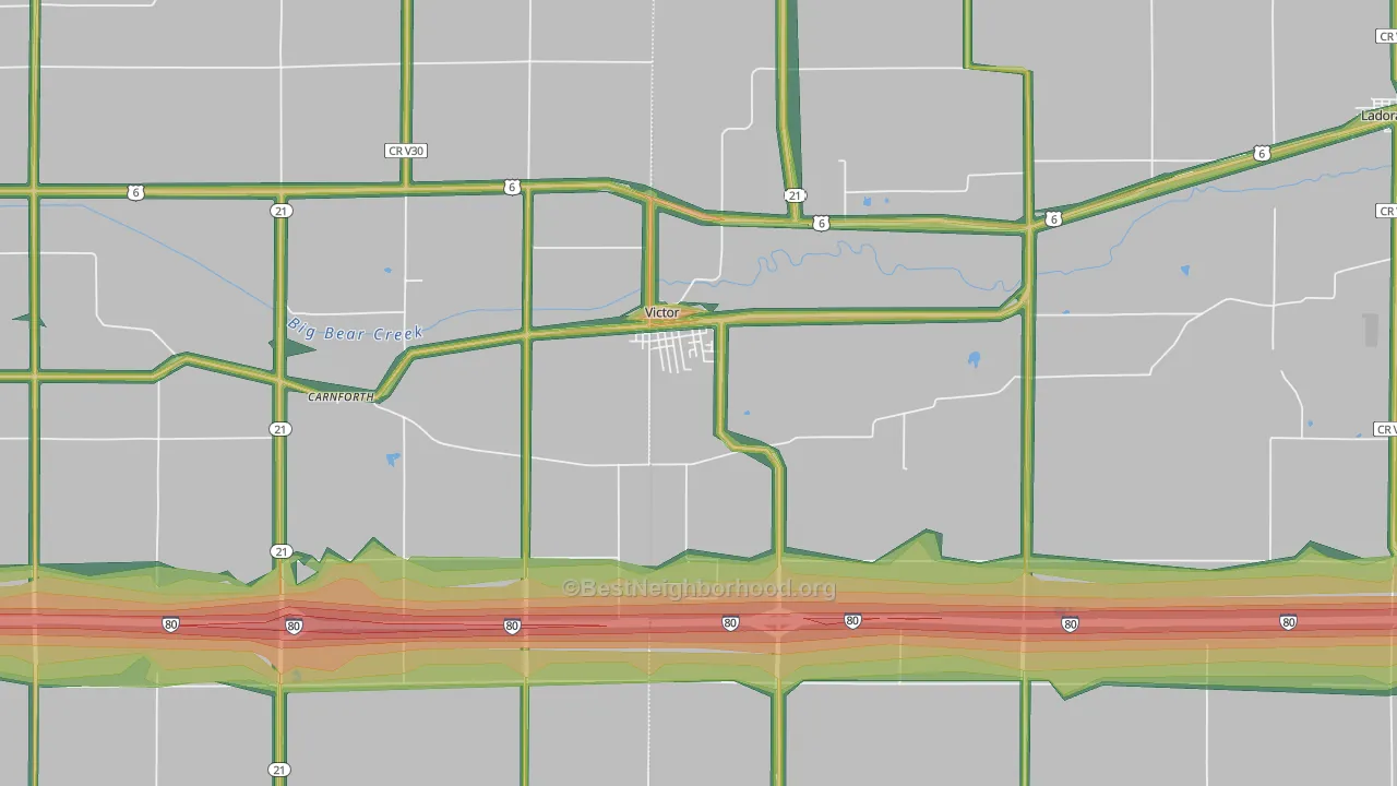 52347, IA Map of Noise Levels in 52347