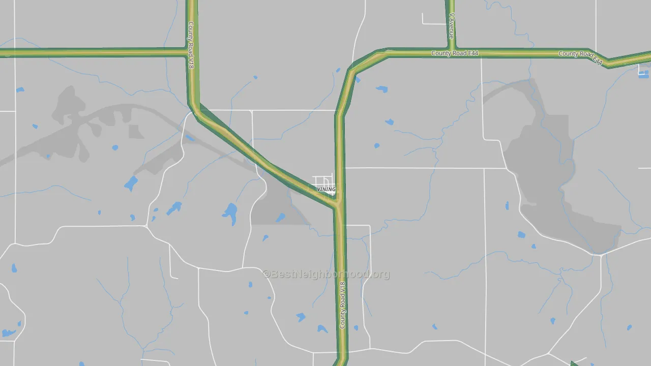 52348, IA Map of Noise Levels in 52348