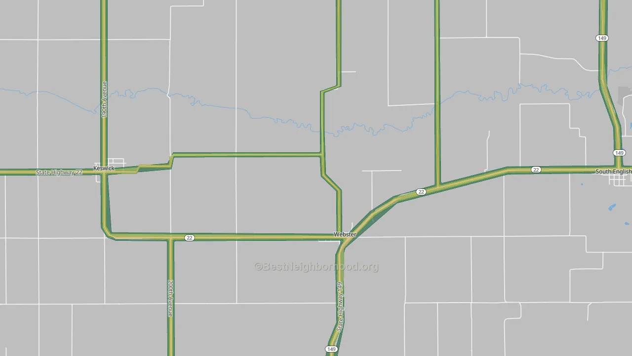 52355, IA Map of Noise Levels in 52355
