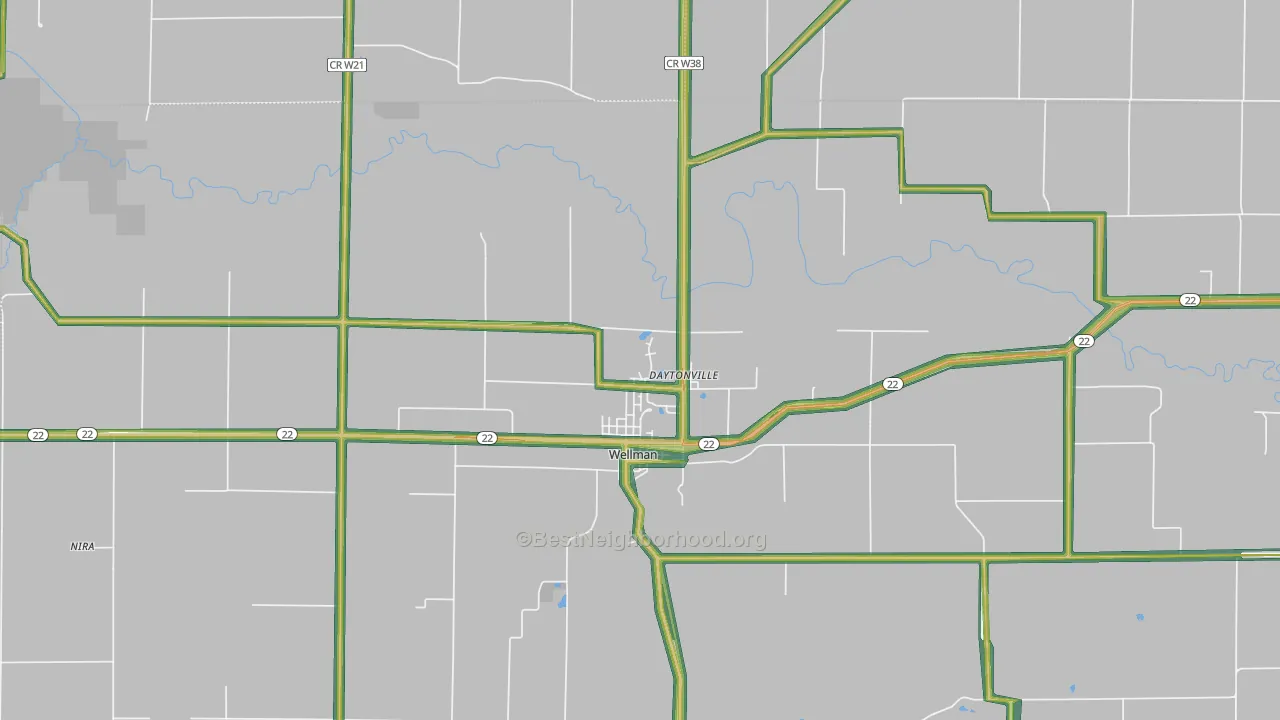 52356, IA Map of Noise Levels in 52356