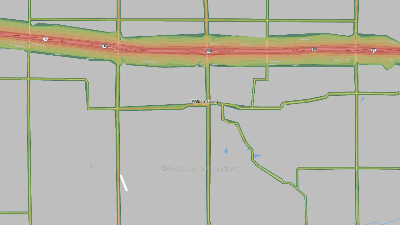 52361, IA Map of Noise Levels in 52361
