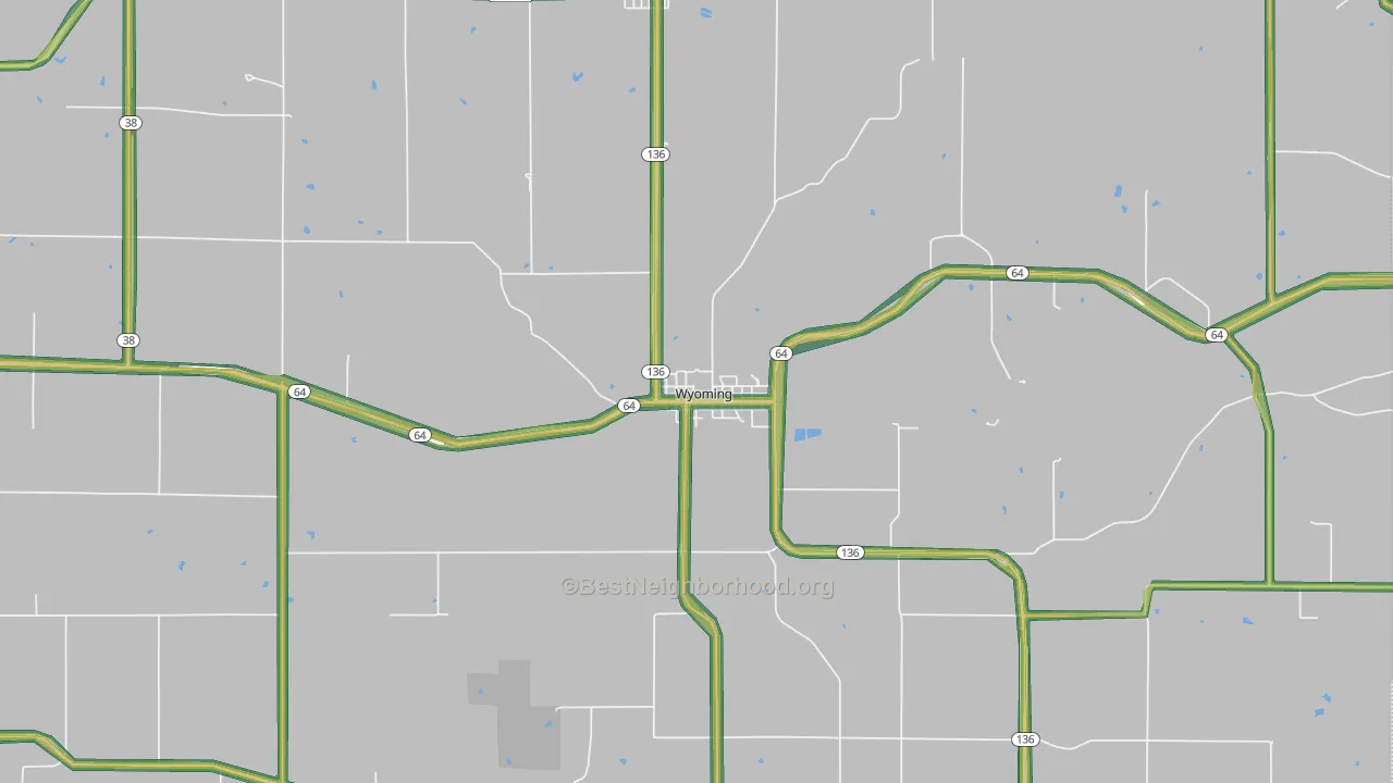 52362, IA Map of Noise Levels in 52362