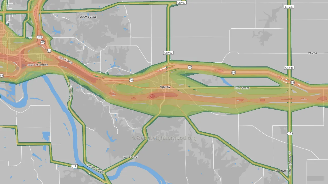 52530, IA Map of Noise Levels in 52530