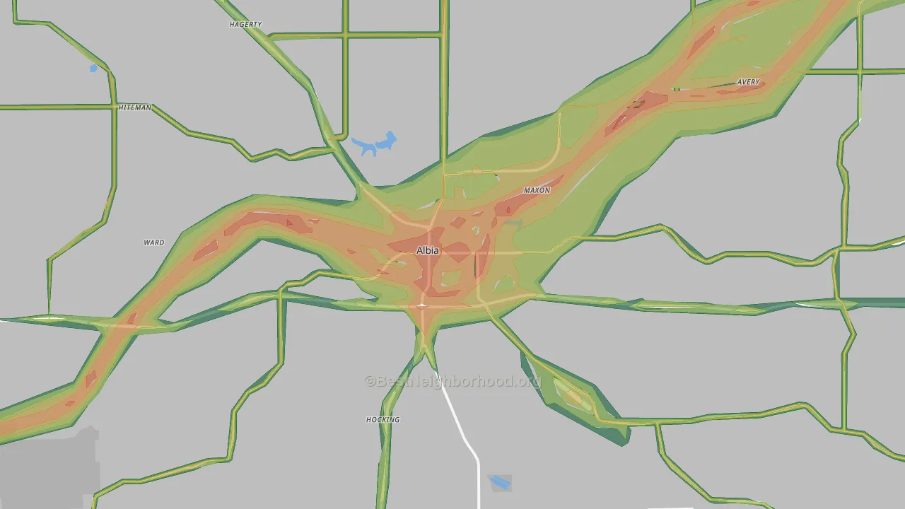 52531, IA Map of Noise Levels in 52531