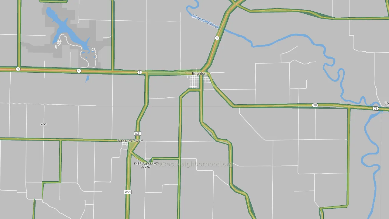 52540, IA Map of Noise Levels in 52540