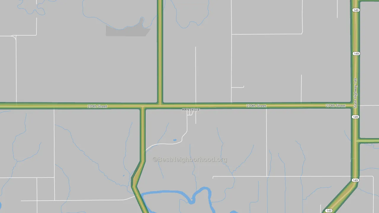 52562, IA Map of Noise Levels in 52562