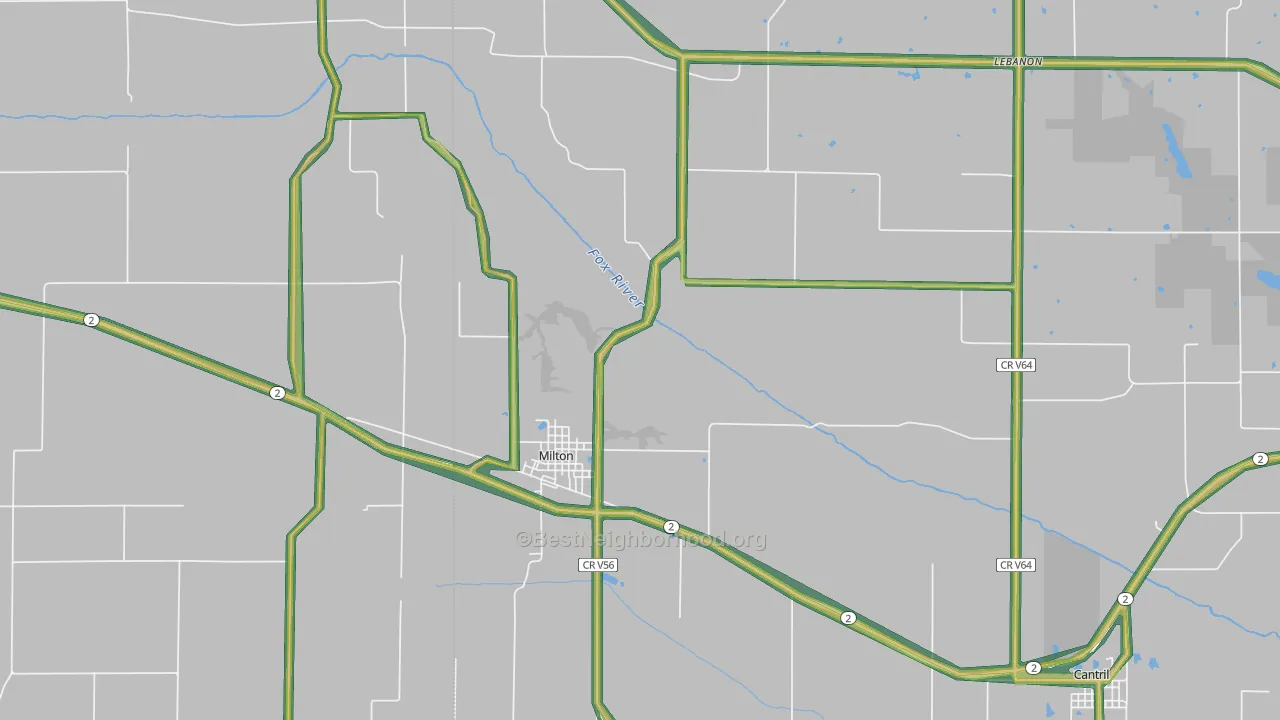 52570, IA Map of Noise Levels in 52570