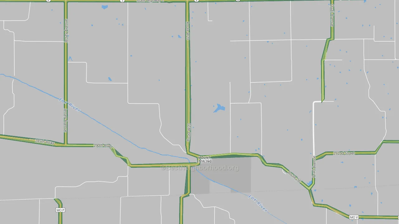 52573, IA Map of Noise Levels in 52573