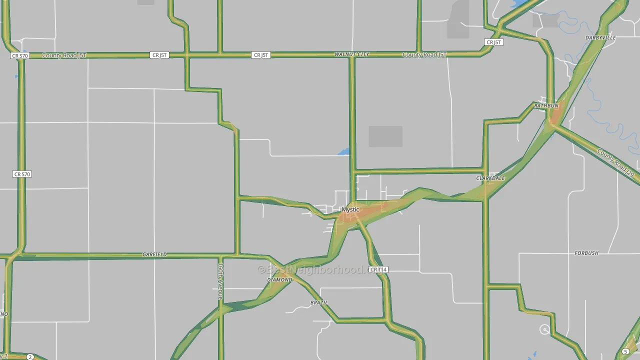 52574, IA Map of Noise Levels in 52574