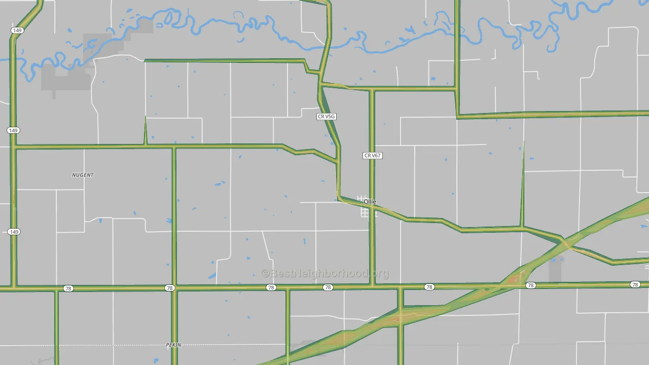 52576, IA Map of Noise Levels in 52576