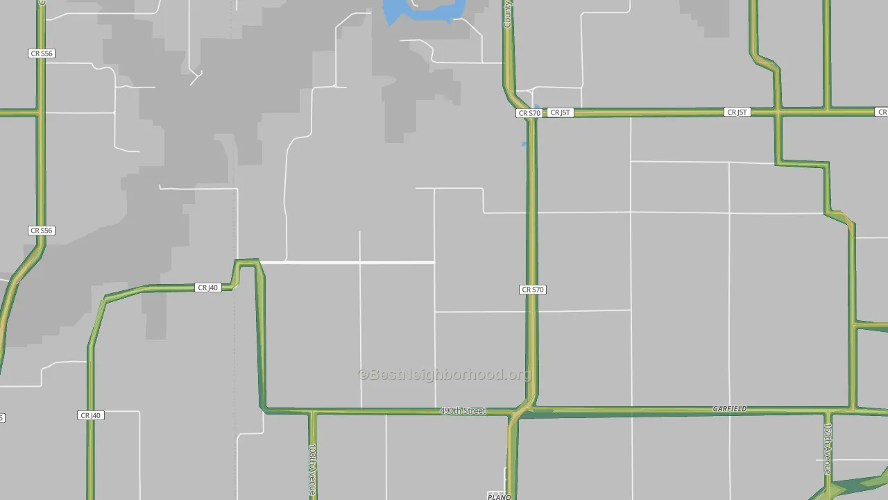 52581, IA Map of Noise Levels in 52581