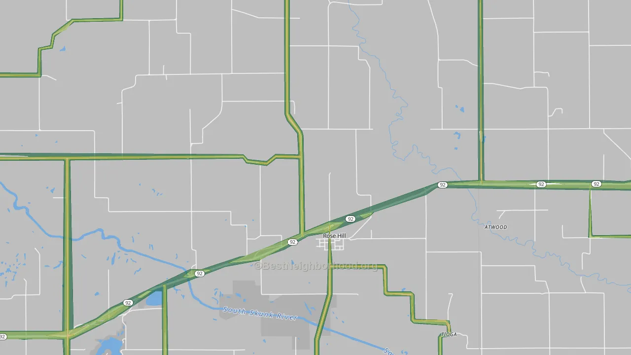 52586, IA Map of Noise Levels in 52586