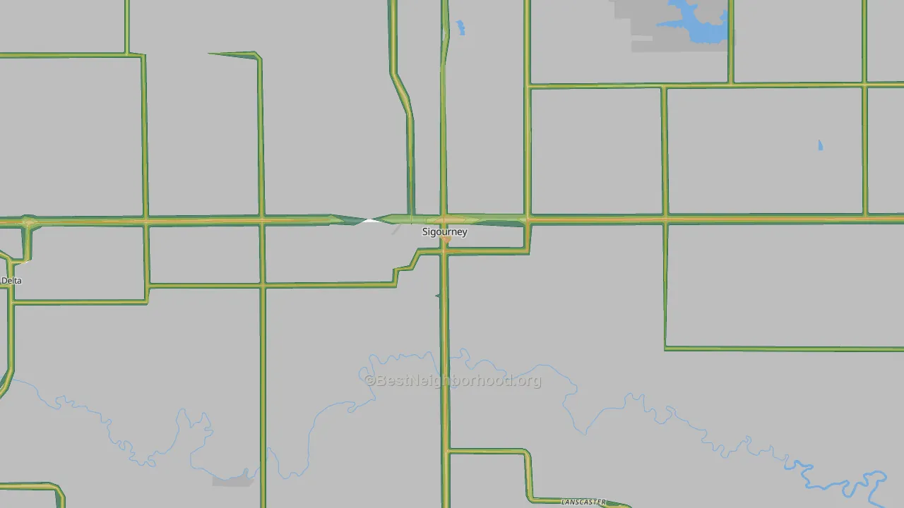 52591, IA Map of Noise Levels in 52591