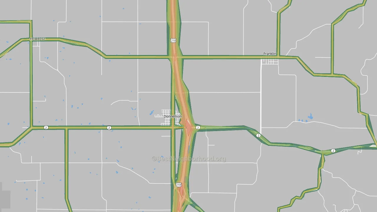 52625, IA Map of Noise Levels in 52625