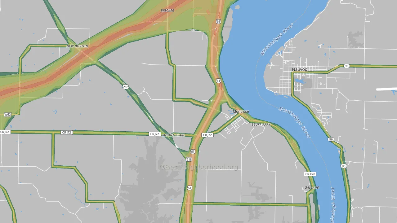 52639, IA Map of Noise Levels in 52639