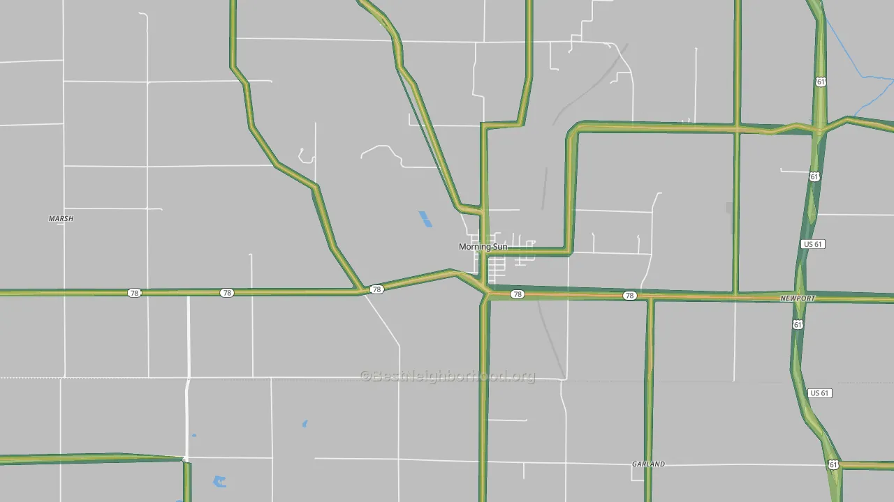 52640, IA Map of Noise Levels in 52640