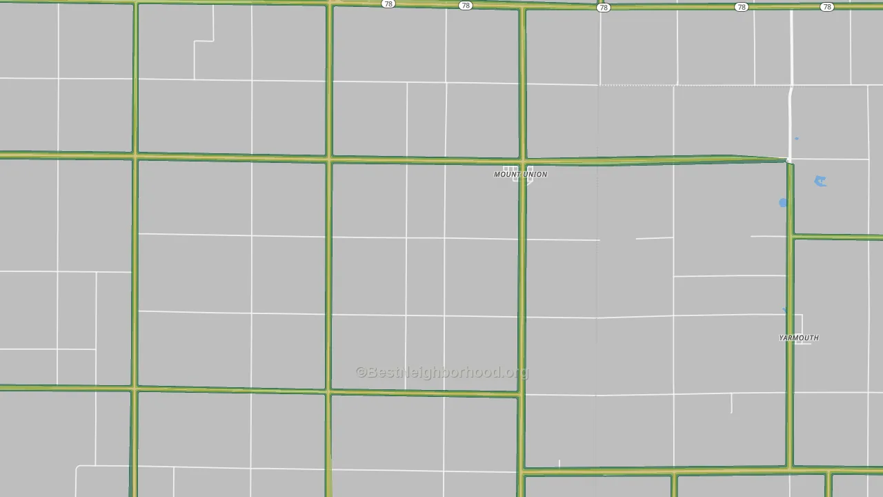 52644, IA Map of Noise Levels in 52644