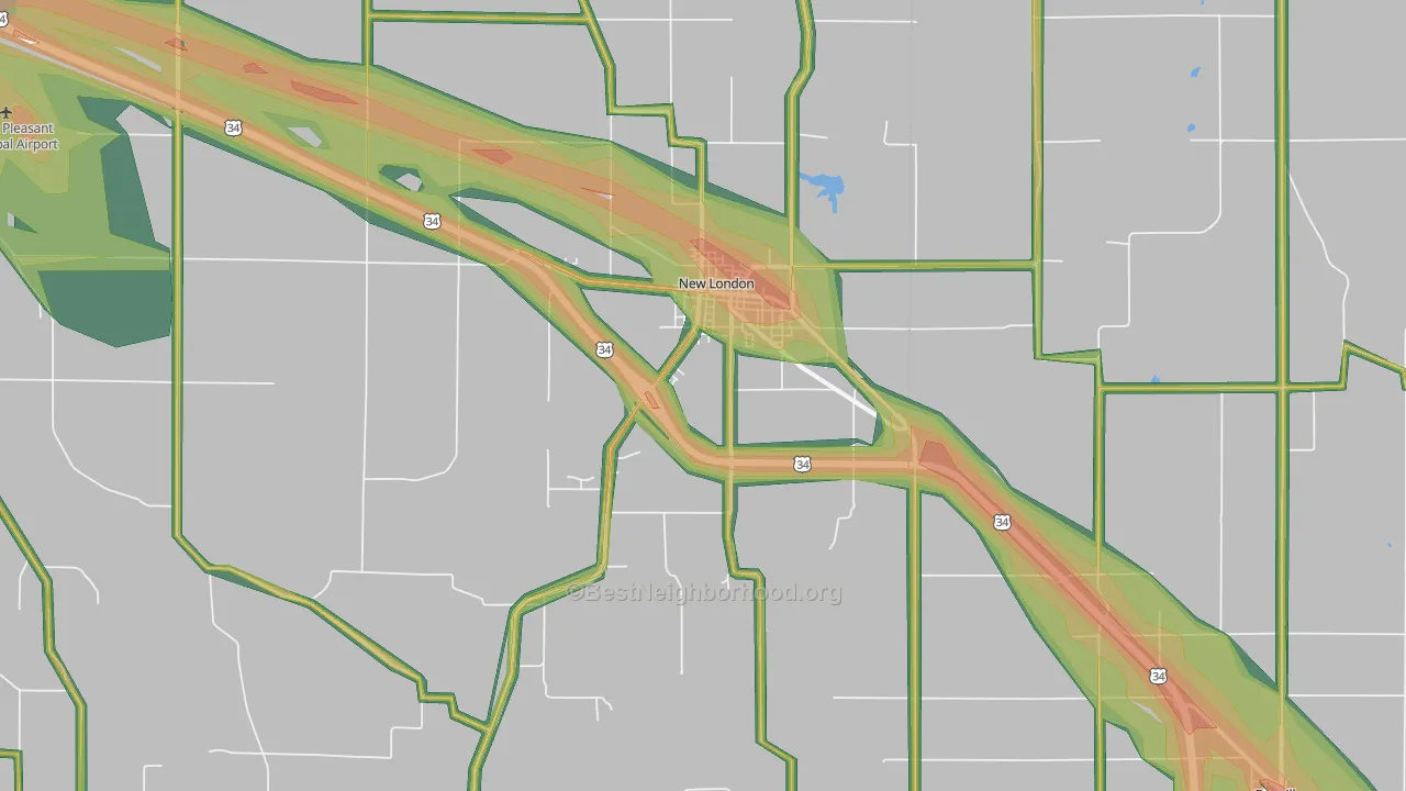 52645, IA Map of Noise Levels in 52645