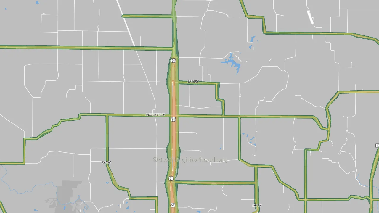 52650, IA Map of Noise Levels in 52650