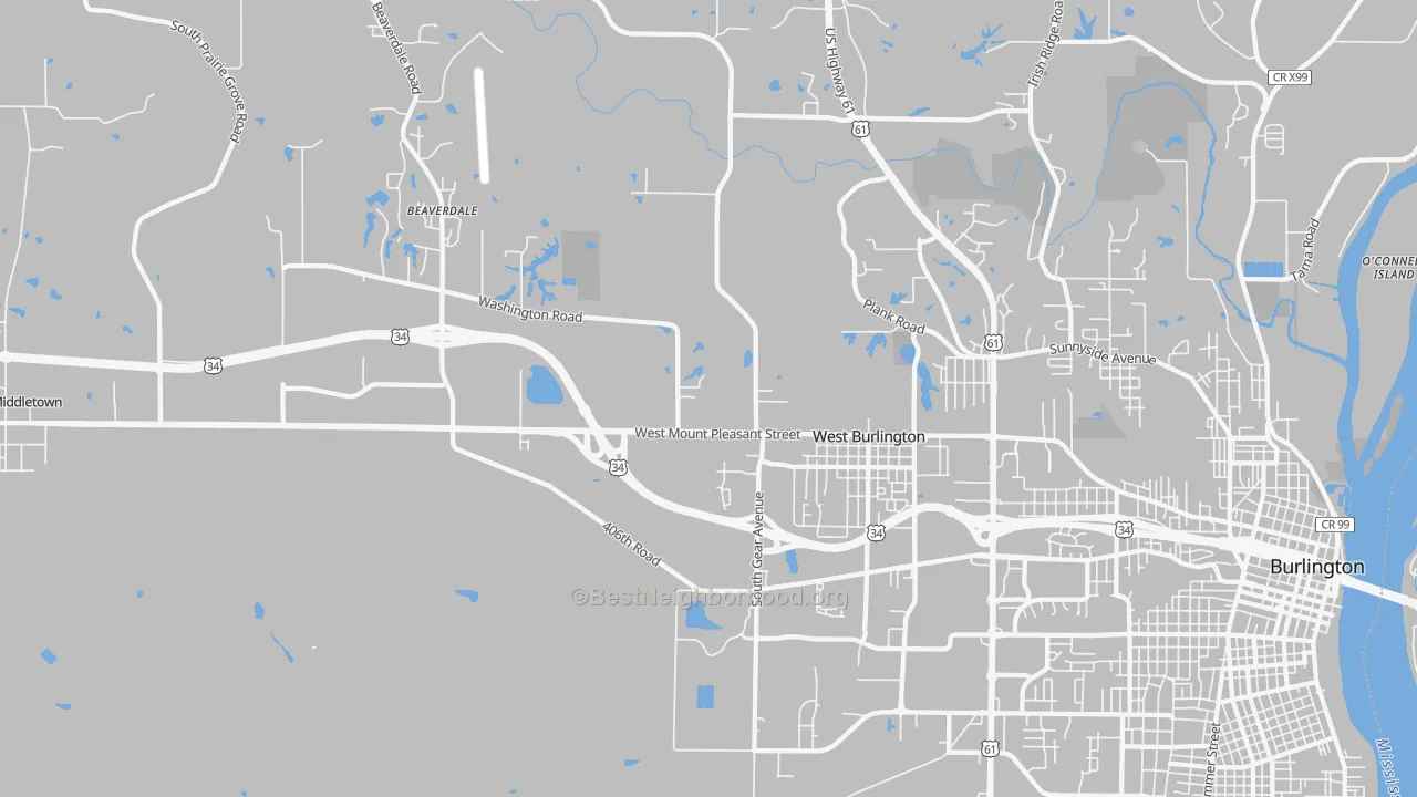 52655, IA Map of Noise Levels in 52655